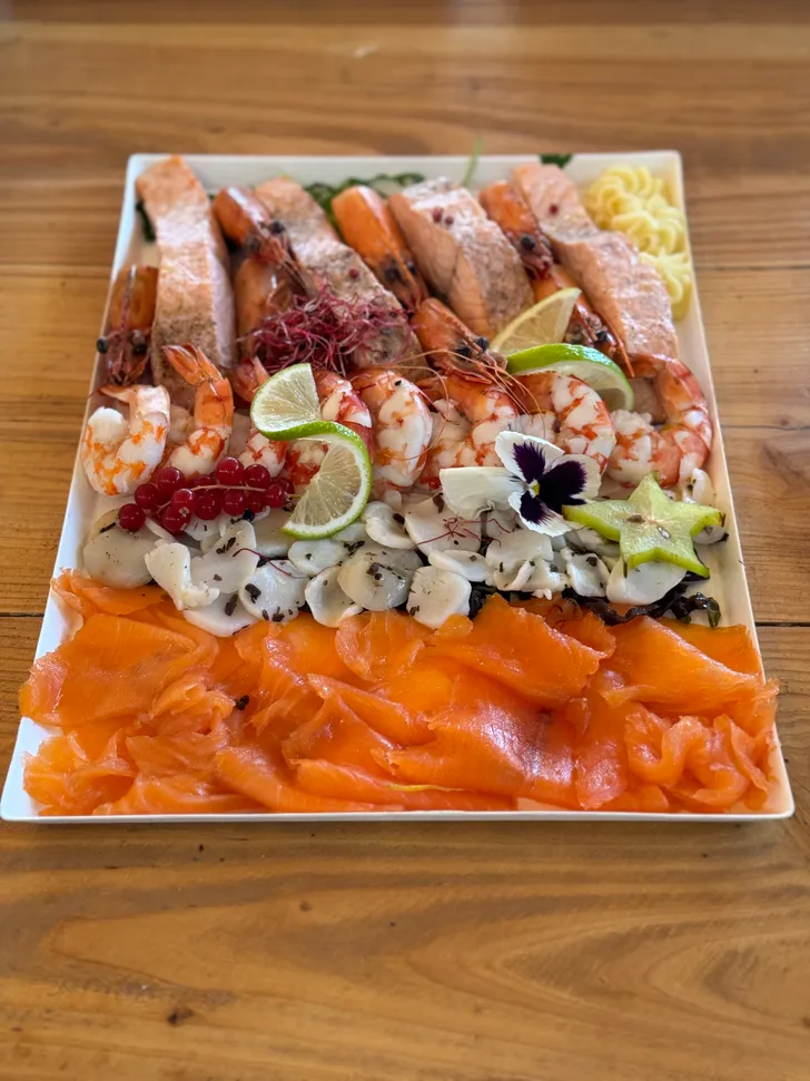 Plateaux gambas mayonnaise maison (prix/pers)